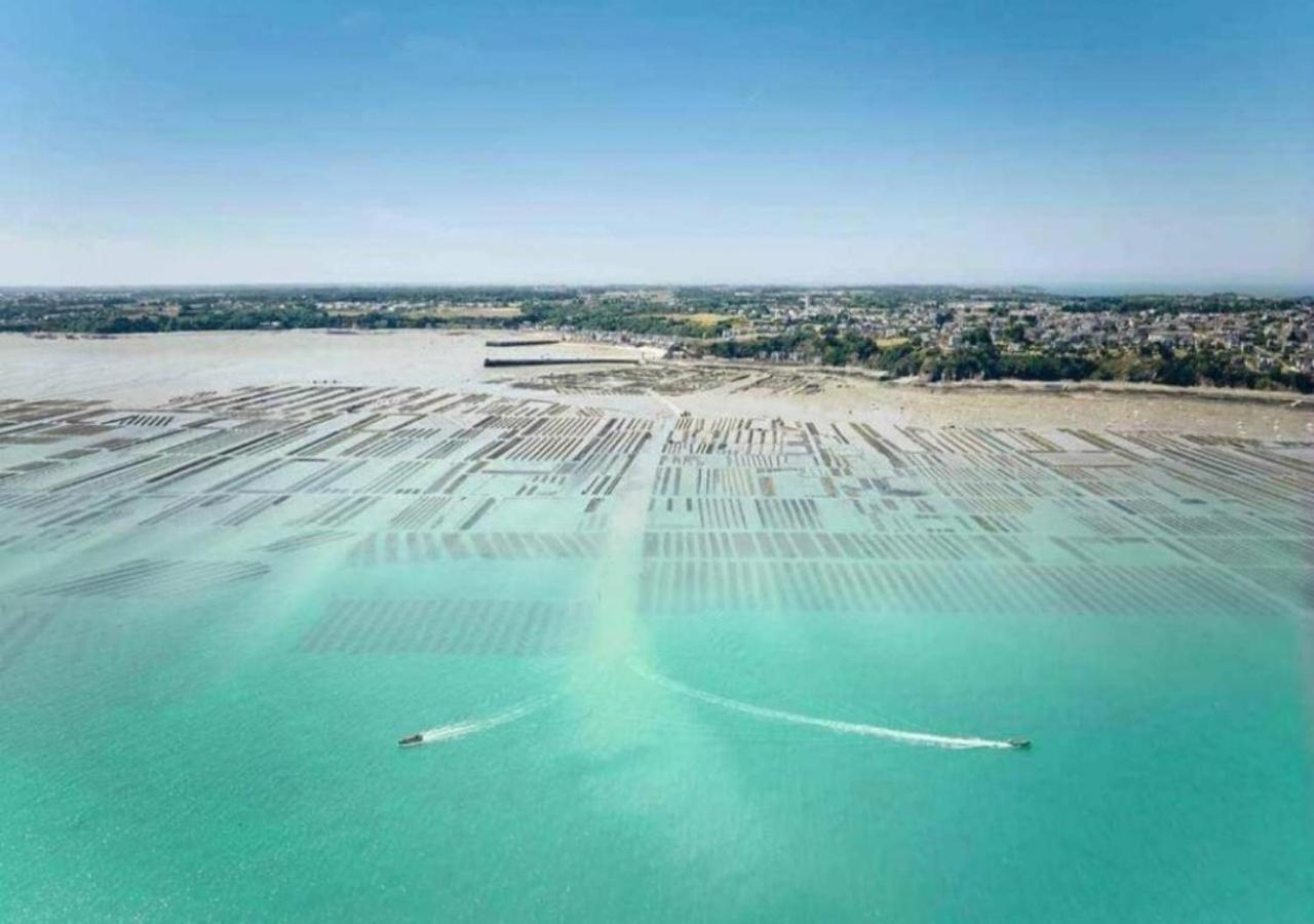 L'Etoile By Mrodbnb - Appart Neuf - Vue Mer - 25M Plage & Resto - Cine - Cheminee - Popcorn Cancale Bagian luar foto